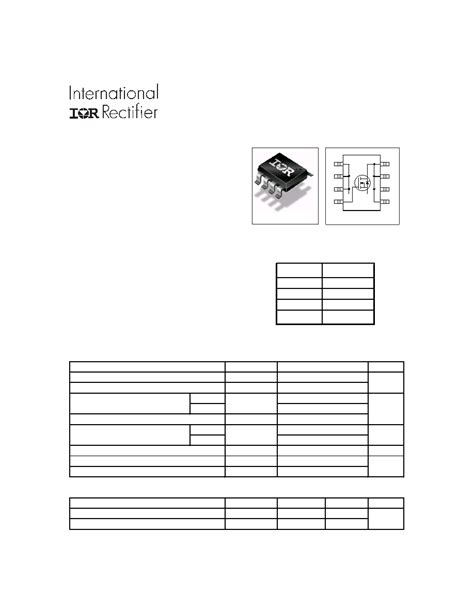 IRF7811AV Datasheet 1 6 Pages IRF N Channel Application Specific MOSFETs