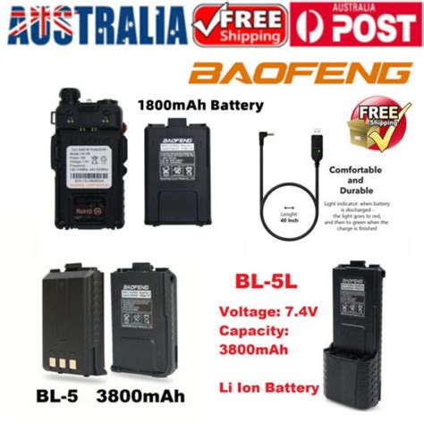 BAOFENG BL 5L 3800mAh 7 4V Extended Li Ion Battery For UV 5R Radio