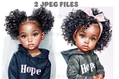 African American Girls Clipart Set 10 Graphic By Tangledupwithink · Creative Fabrica