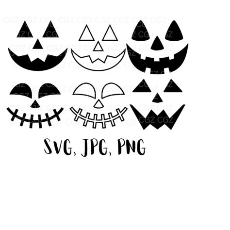 Pumpkin Face Svg Halloween Face Svg Jack O Lantern Faces Hal Inspire Uplift