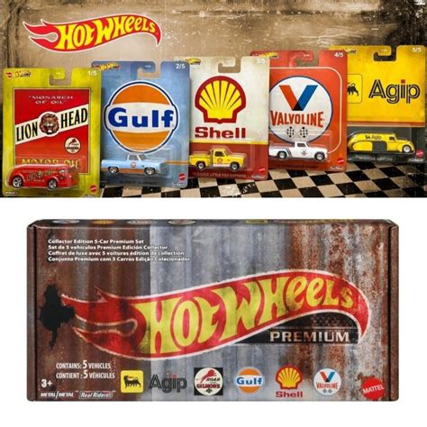 Set Of MISB Hot Wheels Premium Pop Culture Fuel Vintage Oil Lion Head Haulin Gas Gulf