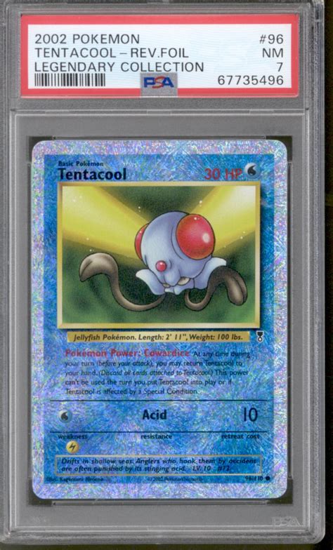 Pokemon Legendary Collection Reverse Holo Foil Tentacool 96110 Psa 7