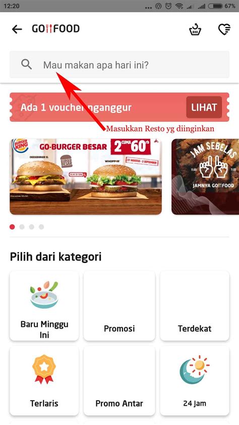 Cara Memesan Makanan Di Go Food Dengan Aplikasi Go JEK