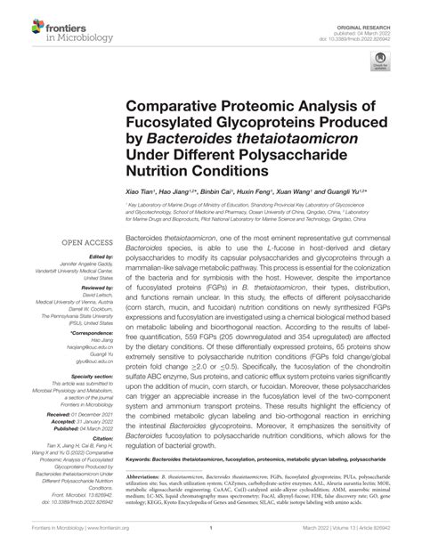 Pdf Comparative Proteomic Analysis Of Fucosylated Glycoproteins