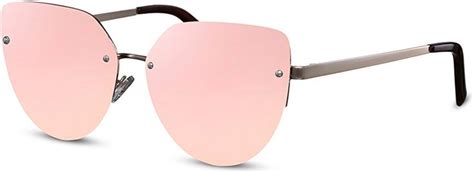 Cheapass Sonnenbrille Cat Eye Rosé Gold Verspiegelt E Designer Brille