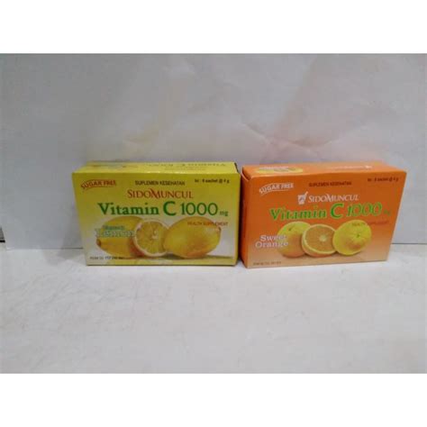 Jual Sidomuncul Vitamin C Rasa Jeruk Dan Lemon Perbox Isi Sachet