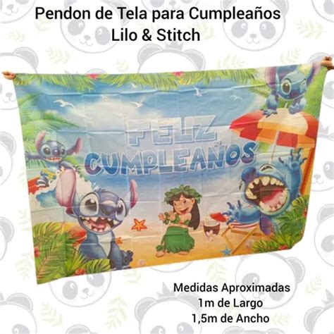 Pendon Pancarta De Tela Decorativo Para Cumplea Os Stitch Mercadolibre