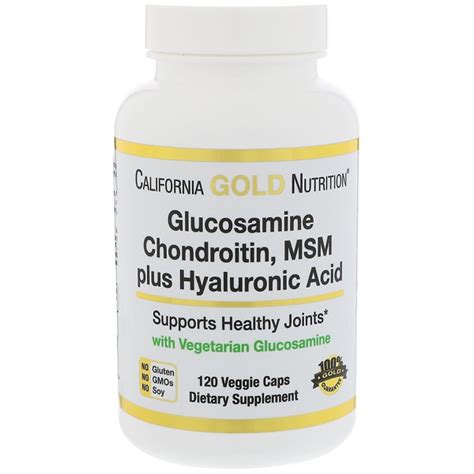 California Gold Nutrition Glucosamine Chondroitin Msm Plus Hyaluronic Acid 1source