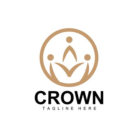Crown Logo, Royal Design, Throne Holder King And Queen, Vector Icon
