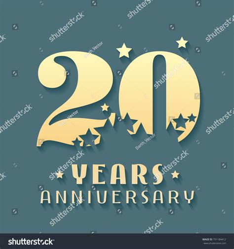 20 Years Anniversary Vector Icon Symbol Stock Vector (Royalty Free ...