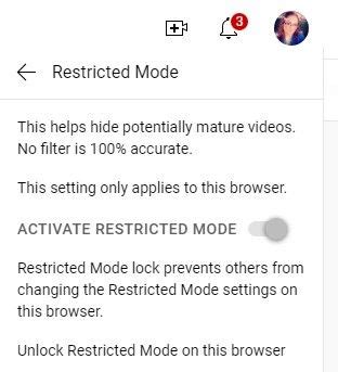 How to turn off restricted mode on YouTube