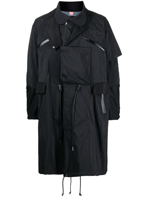 Sacai Drawstring Waist Trench Coat Farfetch