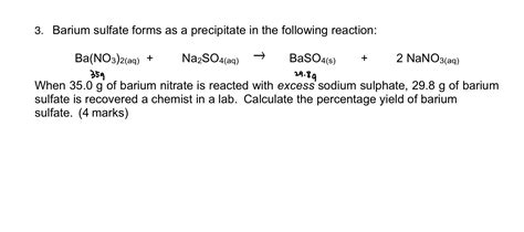 Solved Barium Sulfate Forms As A Precipitate In The Chegg