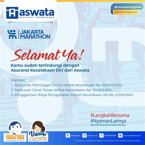 Aswata Meriahkan Jakarta Marathon Aswata Asuransi Terpercaya