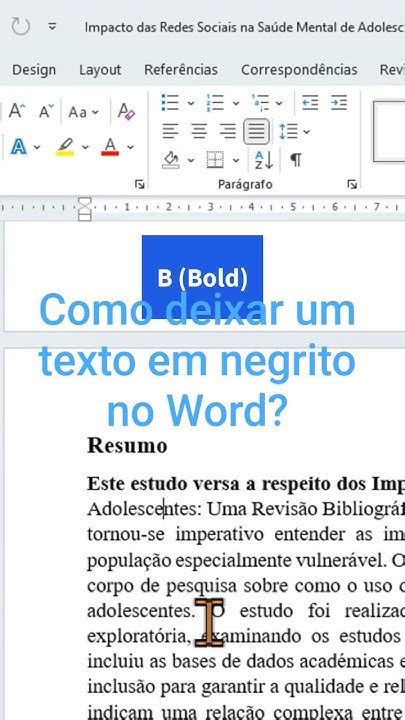 Como Deixar Texto Em Negrito - Como deixar um texto em negrito no Word? #office #office365 #word - YouTube