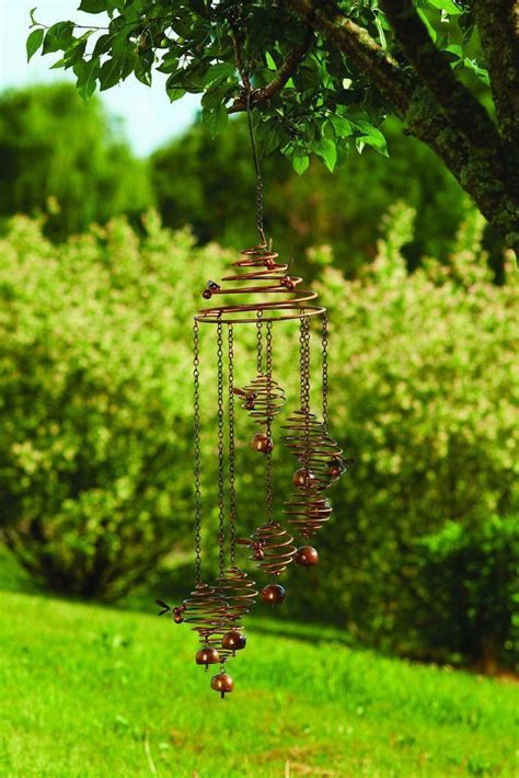 Metal Garden Bee Spiral With Bells Mobile Wind Chime Celebrate These