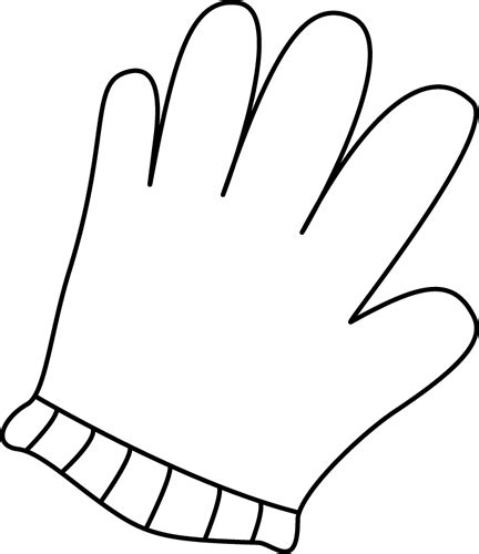 Gloves Clipart Black And White