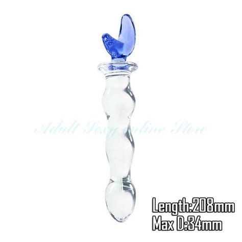 X Mm Godemich En Verre De Cristal P Nis R Aliste Perles En Verre Point G Plug Anal