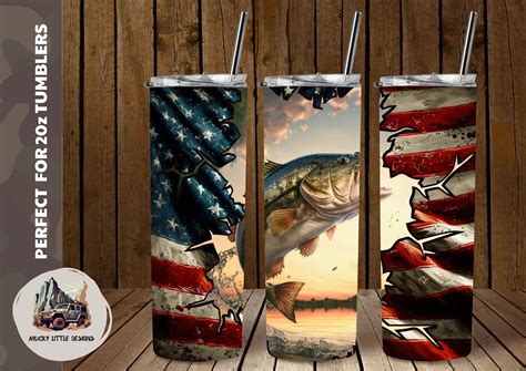 Fishing Bass Tumbler Wrap Bass Fishing Sublimation Fishing Etsy