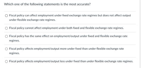 Solved Which One Of The Following Statements Is The Most Chegg