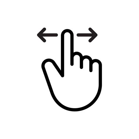 Gesture Finger Swipe Left And Right 11054564 Vector Art At Vecteezy