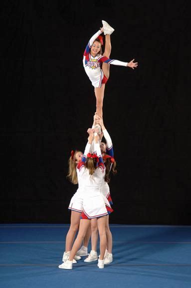 Bow and arrow | Cheer stunts, Cheer, Stunts