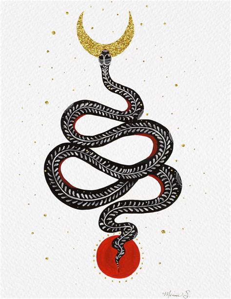 Rising Energy Folk Art Snake — Art by Monica