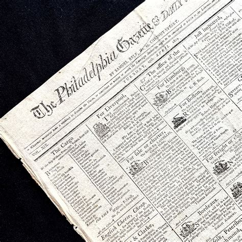 1802 Newspaper with a Runaway Slave Ad Placed by Revolutionary War