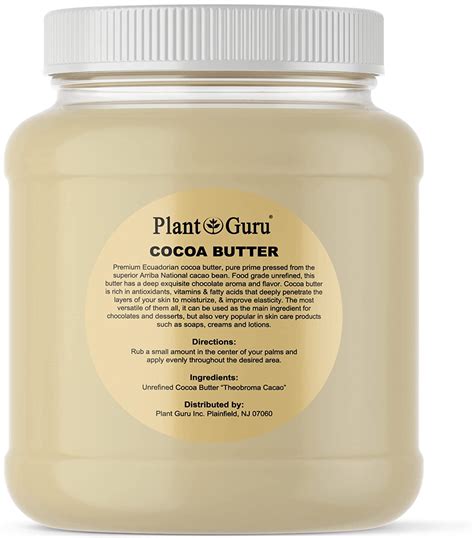 Raw Cocoa Butter 3 Lbs Bulk Jar 100 Pure Natural Unrefined Food