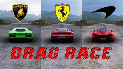 FH5 DRAG RACE LAMBORGHINI AVENTADOR 2012 Vs FERRARI PISTA 488 2019 Vs