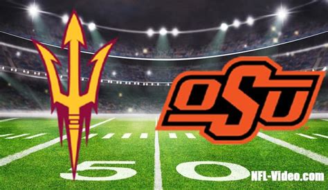 Arizona State Vs Oklahoma State Football Week 2 2022 Full Game Replay