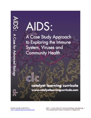 Fillable Online Aids A Case Study For Advanced Biology Samples Color