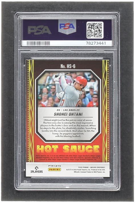 Shohei Ohtani 2022 Panini Mosaic Hot Sauce Mosaic Green 6 PSA 10 Pristine Auction