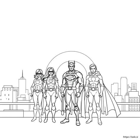 Superhero Colouring Picture