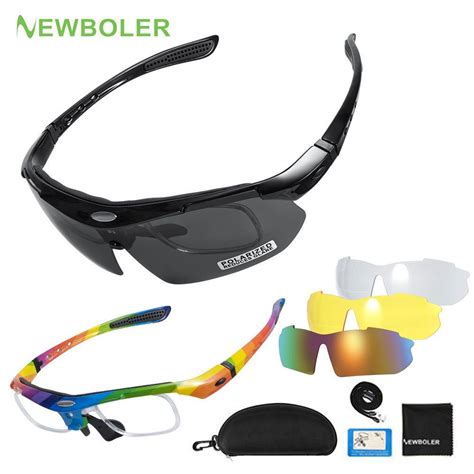 NEWBOLER Очки солнцезащитные сменными стеклами, Для велосипедистов и ...