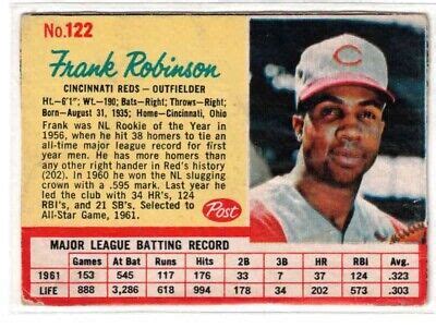 Post Frank Robinson Cincinnati Reds Partial Separation Ebay