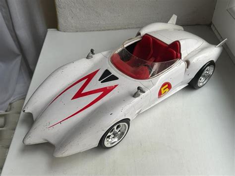 Giga velké auto HOT WHEELS skoro půl metru MACH 5 se 4 zvuky motoru Aukro