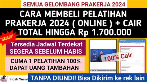 Cair Cara Membeli Pelatihan Prakerja Online Dapat Uang