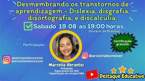 Desmembrando Os Transtornos De Aprendizagem Dislexia Disgrafia