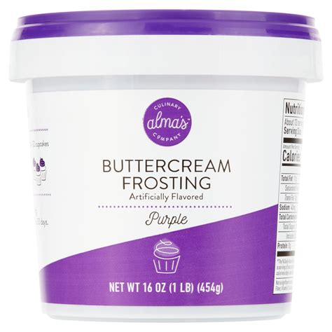 Alma S Purple Buttercream Frosting Icing Tub Oz Walmart