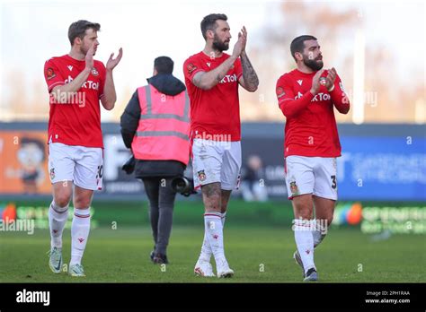 Ollie Palmer 9 Of Wrexham Applauds The Home Fans After The Vanarama