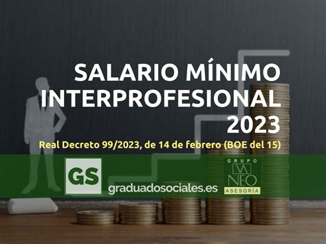 Salario M Nimo Interprofesional Smi Graduadosociales Es