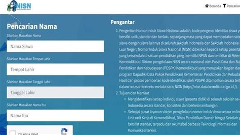 Cek Nisn Siswa Semua Jenjang Pendidikan Di Laman Nisn Data Kemdikbud Go