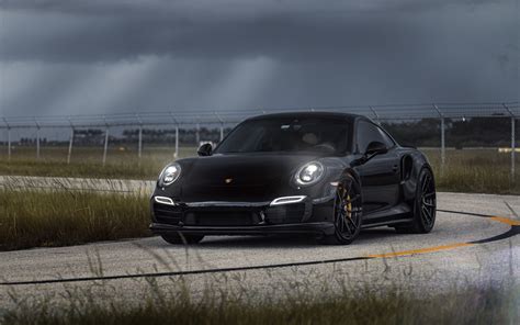 Wallpaper Porsche Carrera 911 Black Supercar At Night 3840x2160 Uhd 4k