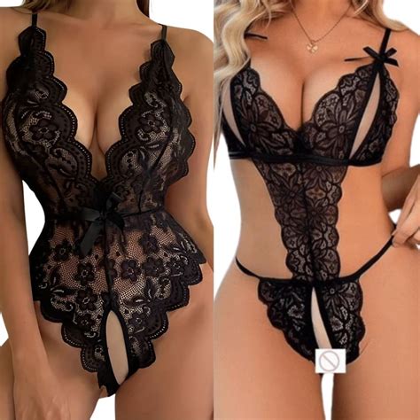 Kit Bodys De Renda Abertura Sensual Sexy Lingerie Apressadinha E Decote Costa Nua Shopee