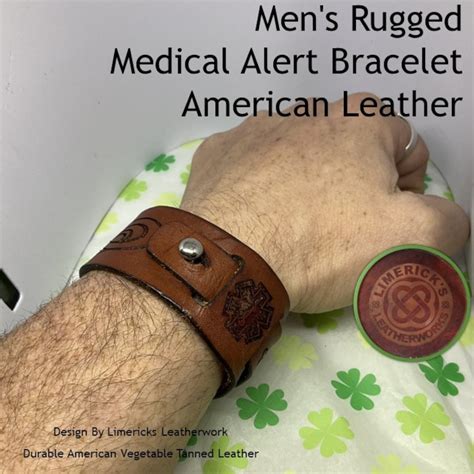 Medical Alert Bracelet For Men Medical Alert Bracelet Leather Medical Alert Bracelet Medic