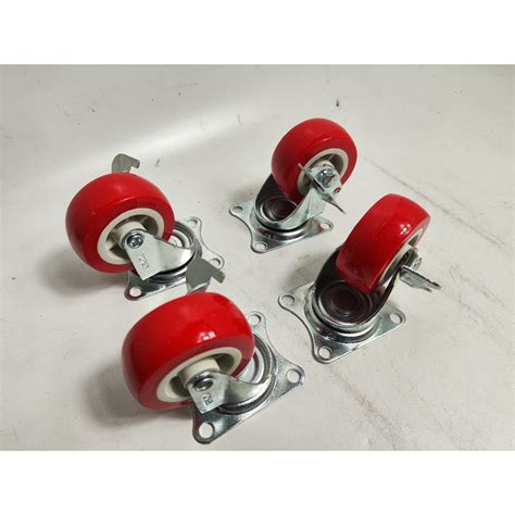 Jual Roda Caster Etalase Troli Merah Pcs Nylon Nilon Pvc Inch