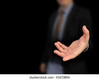 Businessman Hand Holding Blank Stock Photo Shutterstock