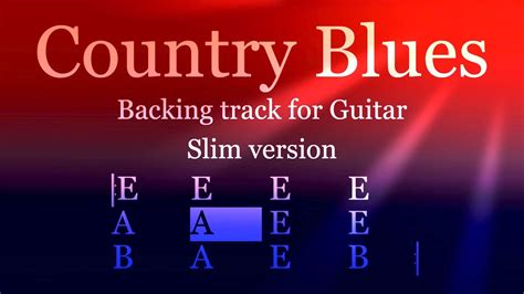 Country Blues Slim Version Uptempo Backing Track For Guitar In E