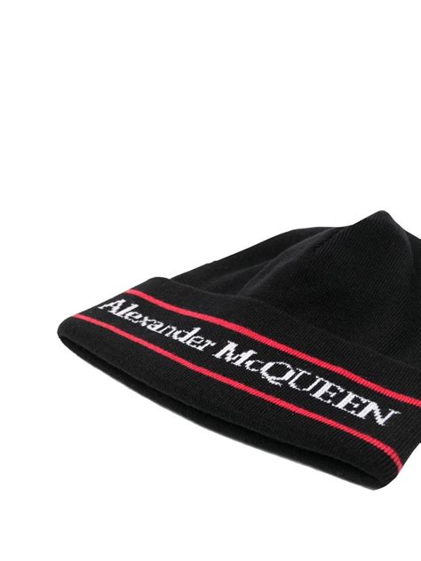 Alexander McQueen Logo Intarsia Knit Cashmere Beanie Farfetch